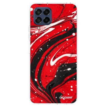 Picasee διαφανής θήκη σιλικόνης Samsung Galaxy M53 5G - Red black