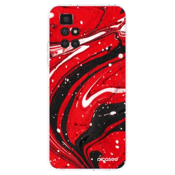 Picasee διαφανής θήκη σιλικόνης Xiaomi Redmi 10 (2022) - Red black