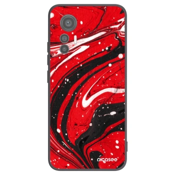 Picasee Μαύρη θήκη σιλικόνης για Xiaomi 12 Lite - Red black