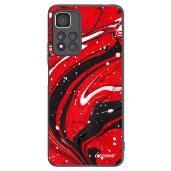Picasee Μαύρη θήκη σιλικόνης για Xiaomi Redmi Note 11 Pro+ 5G - Red black