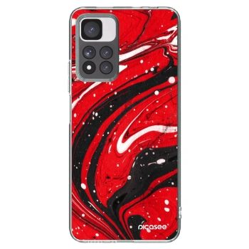 Picasee διαφανής θήκη σιλικόνης Xiaomi Redmi Note 11 Pro+ 5G - Red black
