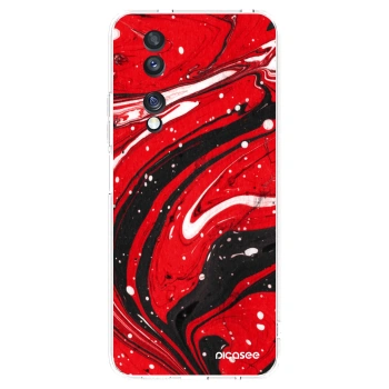 Picasee διαφανής θήκη σιλικόνης Honor 70 - Red black