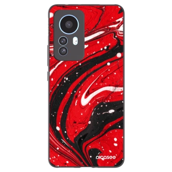 Picasee Μαύρη θήκη σιλικόνης για Xiaomi 12T - Red black