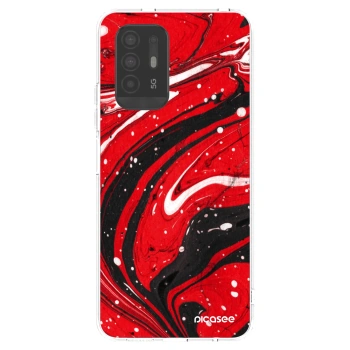Picasee διαφανής θήκη σιλικόνης OPPO A94 5G - Red black