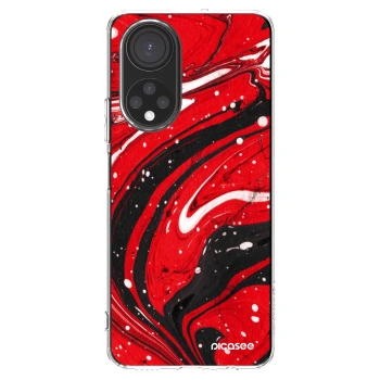 Picasee διαφανής θήκη σιλικόνης Honor X7 - Red black