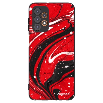 Picasee Μαύρη θήκη σιλικόνης για Samsung Galaxy A23 A235F 4G - Red black