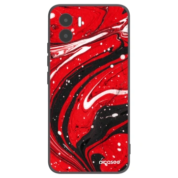 Picasee Μαύρη θήκη σιλικόνης για Xiaomi Redmi A1 - Red black