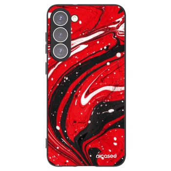 Picasee Μαύρη θήκη σιλικόνης για Samsung Galaxy S23+ 5G - Red black