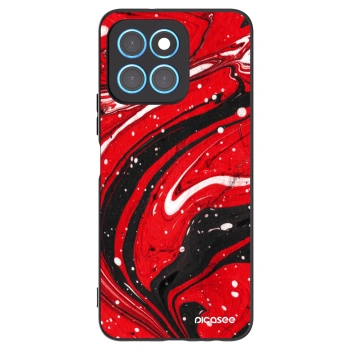 Picasee Μαύρη θήκη σιλικόνης για Honor X8 5G - Red black