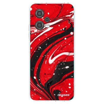 Picasee διαφανής θήκη σιλικόνης Xiaomi Poco X5 - Red black