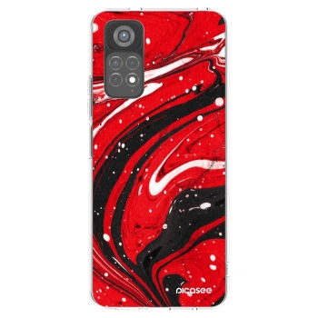 Picasee διαφανής θήκη σιλικόνης Xiaomi Redmi Note 11S 5G - Red black
