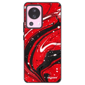 Picasee Μαύρη θήκη σιλικόνης για Xiaomi 13 Lite - Red black