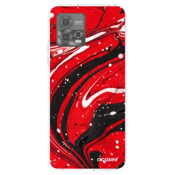 Picasee διαφανής θήκη σιλικόνης Motorola Moto G72 - Red black