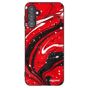 Picasee Μαύρη θήκη σιλικόνης για Samsung Galaxy A14 5G A146P - Red black