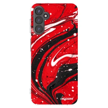 Picasee διαφανής θήκη σιλικόνης Samsung Galaxy A14 5G A146P - Red black
