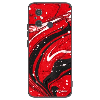 Picasee Μαύρη θήκη σιλικόνης για Xiaomi Redmi 12C - Red black