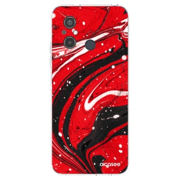 Picasee διαφανής θήκη σιλικόνης Xiaomi Redmi 12C - Red black