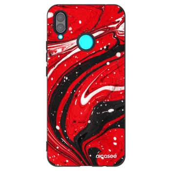 Picasee Μαύρη θήκη σιλικόνης για Huawei Nova 3 - Red black