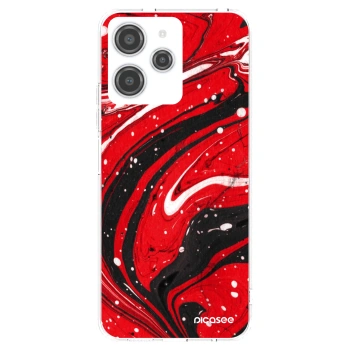 Picasee διαφανής θήκη σιλικόνης Xiaomi Redmi 12 4G - Red black