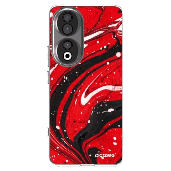 Picasee διαφανής θήκη σιλικόνης Honor 90 5G - Red black