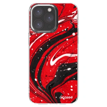 Picasee διαφανής θήκη σιλικόνης Apple iPhone 15 Pro Max - Red black