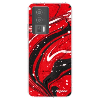 Picasee διαφανής θήκη σιλικόνης Xiaomi Poco F5 Pro 5G - Red black