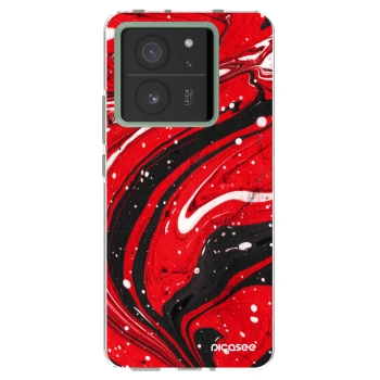 Picasee διαφανής θήκη σιλικόνης Xiaomi 13T Pro - Red black