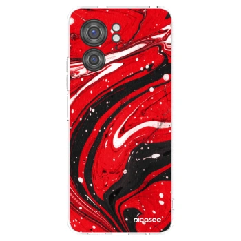 Picasee διαφανής θήκη σιλικόνης Motorola Edge 40 - Red black