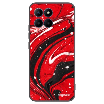 Picasee Μαύρη θήκη σιλικόνης για Honor 70 Lite - Red black