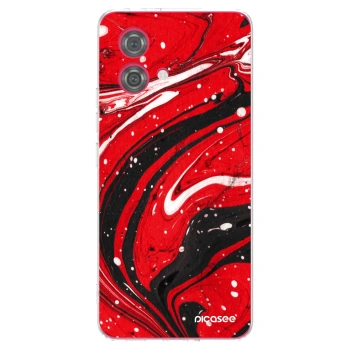 Picasee διαφανής θήκη σιλικόνης Motorola Moto G84 5G - Red black