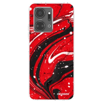 Picasee διαφανής θήκη σιλικόνης Honor X7a - Red black