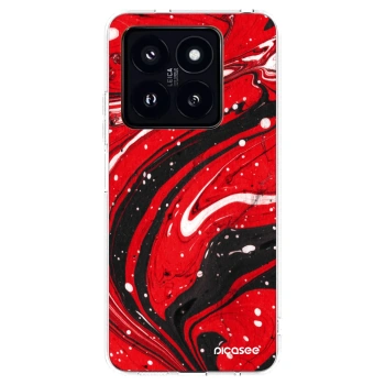 Picasee διαφανής θήκη σιλικόνης Xiaomi 14 Pro - Red black