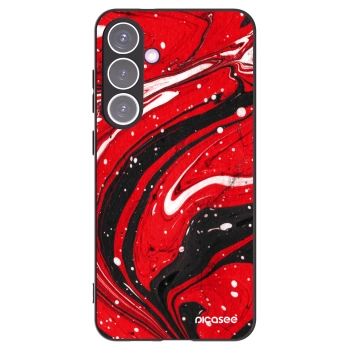 Picasee Μαύρη θήκη σιλικόνης για Samsung Galaxy S24+ S926B 5G - Red black