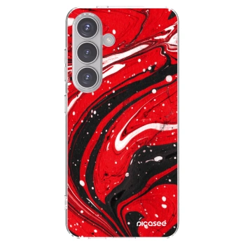 Picasee διαφανής θήκη σιλικόνης Samsung Galaxy S24 S921B 5G - Red black