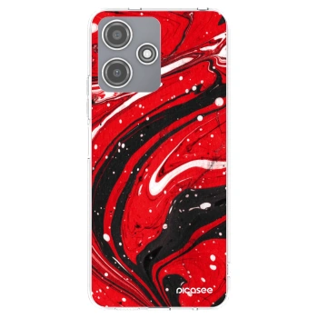 Picasee διαφανής θήκη σιλικόνης Xiaomi Redmi 12 5G - Red black