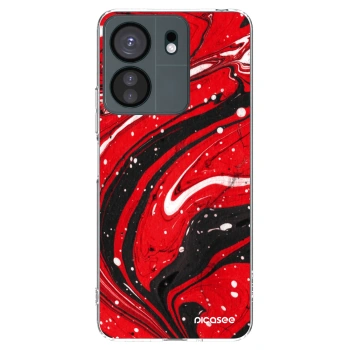 Picasee διαφανής θήκη σιλικόνης Xiaomi Redmi 13C 4G - Red black