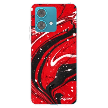 Picasee διαφανής θήκη σιλικόνης Motorola Edge 40 Neo - Red black