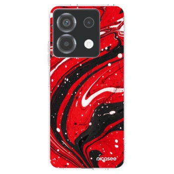 Picasee διαφανής θήκη σιλικόνης Xiaomi Poco X6 - Red black
