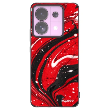 Picasee Μαύρη θήκη σιλικόνης για Xiaomi Redmi Note 13 Pro 5G - Red black