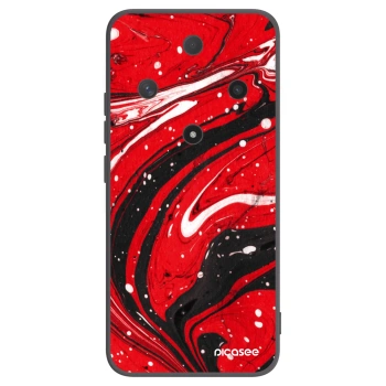 Picasee Μαύρη θήκη σιλικόνης για Honor Magic6 Lite 5G - Red black