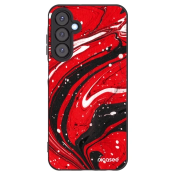 Picasee Μαύρη θήκη σιλικόνης για Samsung Galaxy A25 A256B 5G - Red black