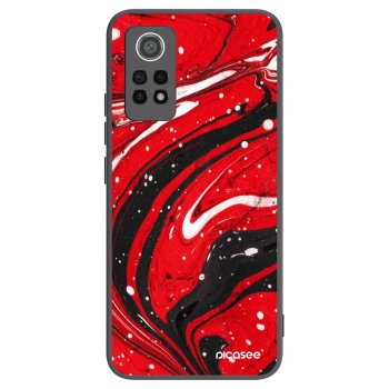 Picasee Μαύρη θήκη σιλικόνης για Xiaomi Redmi Note 12 Pro 4G - Red black