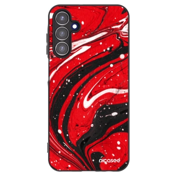 Picasee Μαύρη θήκη σιλικόνης για Samsung Galaxy A15 A155F 4G - Red black