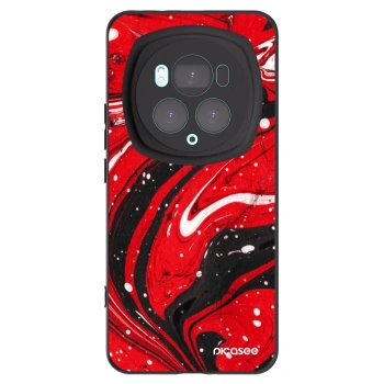 Picasee Μαύρη θήκη σιλικόνης για Honor Magic6 Pro - Red black