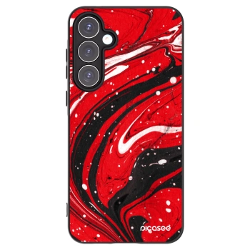Picasee Μαύρη θήκη σιλικόνης για Samsung Galaxy A55 5G A556B - Red black
