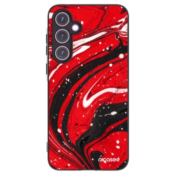 Picasee Μαύρη θήκη σιλικόνης για Samsung Galaxy A35 5G A356B - Red black
