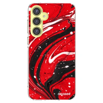 Picasee διαφανής θήκη σιλικόνης Samsung Galaxy A35 5G A356B - Red black