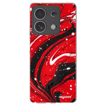 Picasee διαφανής θήκη σιλικόνης Xiaomi Redmi Note 13 4G - Red black