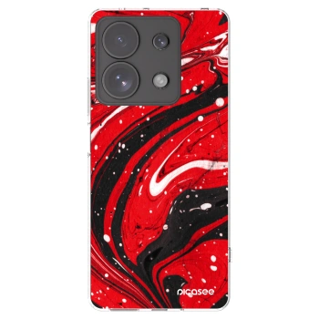 Picasee διαφανής θήκη σιλικόνης Xiaomi Redmi Note 13 Pro 4G - Red black