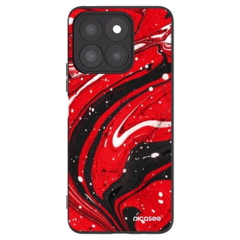 Picasee Μαύρη θήκη σιλικόνης για Honor X8b - Red black